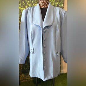 Elegant Light Blue Women's Coat mp67